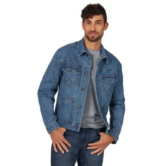 Wrangler Men's Retro Unlined Stretch Denim Jacket - Picture 1 of 7
